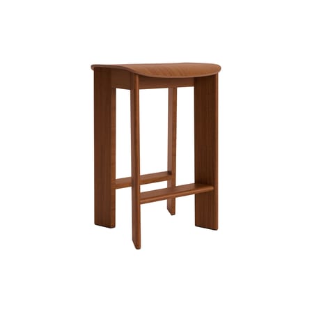 Tabouret haut Chisel 30 Low bois marron / H 65 cm - Hay