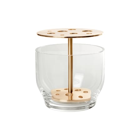 Ikebana Small Vase metal glass gold Glass & brass - H 13 cm - Fritz Hansen
