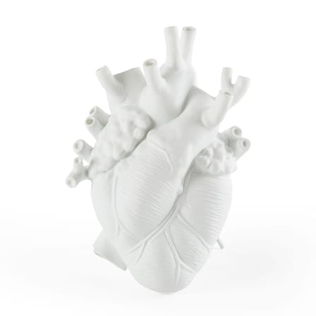 Love in Bloom Vase ceramic white / Human heart - Seletti