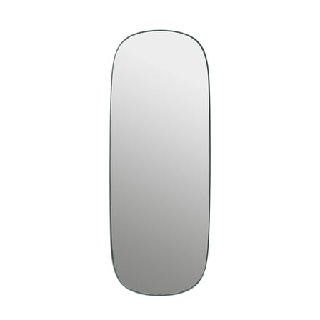Framed Large Wall mirror metal green / 44 x 118 cm - Muuto