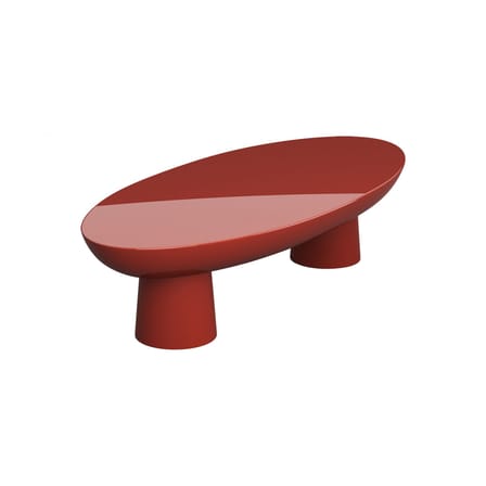 Table basse Tabata  rouge / Fibre de verre - 150 x 65 x H 34 cm - POPUS EDITIONS