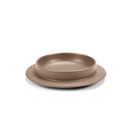 Assiette creuse Dishes to Dishes - Grès céramique beige / Low - Ø 20,5 x H 4,8 cm - valerie objects