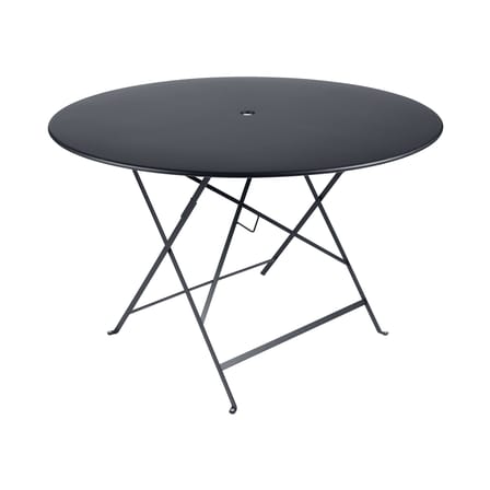 Klapptisch Bistro metall schwarz / Ø 117 cm - für 6 bis 8 Personen - mit Sonnenschirmloch - Fermob