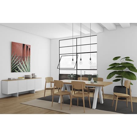 Buffet Edouard blanc bois naturel / L 200 x H 76 cm - POP UP HOME