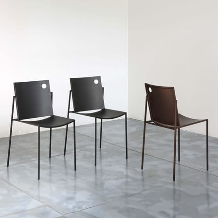 Chaise empilable Aurora métal noir - Zeus