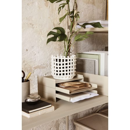 Corbeille Ceramic Small céramique blanc / Ø 16 x H 14,5 cm - Fait main - Ferm Living