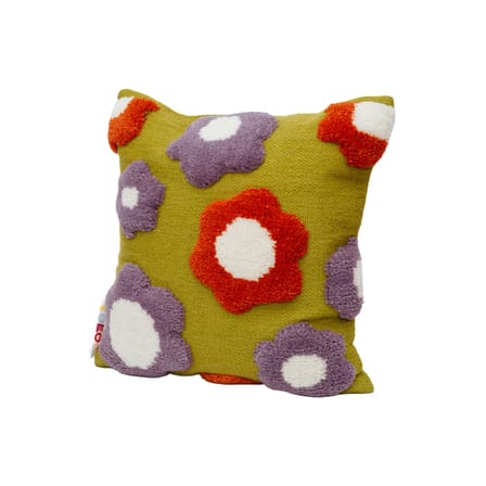 Coussin Purple Flower  / 45 x 45 cm - Laine tissée main - COLORTHERAPIS