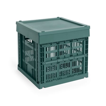 Couvercle  plastique vert / Pour panier Colour Crate Medium Square & Cube 30 x 30 cm - Hay