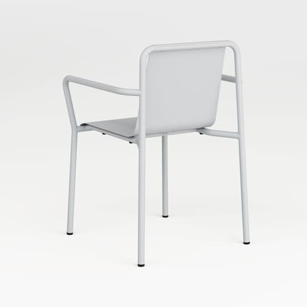 Fauteuil de repas empilable Panorama métal gris / Avec accoudoirs - TIPTOE