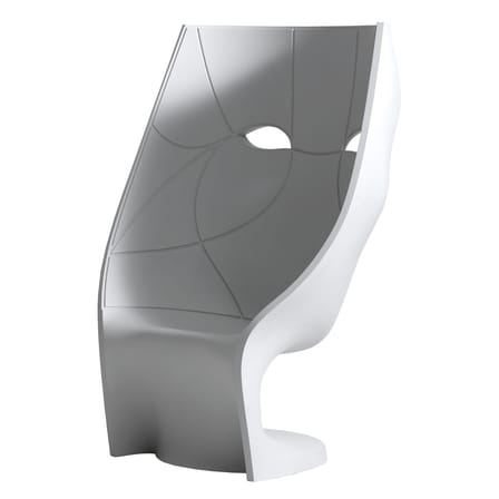 Fauteuil Nemo plastique noir / Version fixe - Coloris mat - Driade
