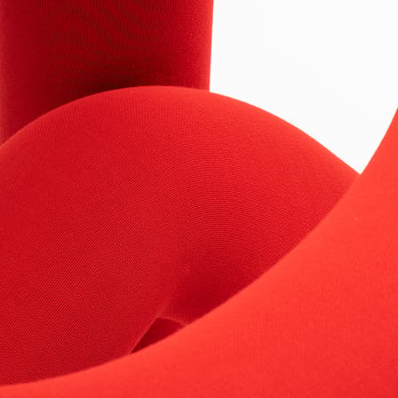 Fauteuil rembourré Extra Bold tissu rouge / Tissu Kvadrat uni - Big Game, 2009 - Moustache