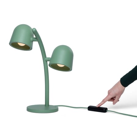 Lampe de table Little Lebow métal vert / 2 spots orientable - Fatboy
