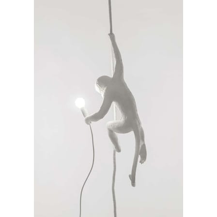 Monkey Hanging Pendant plastic material white / Indoor - H 80 cm - Seletti