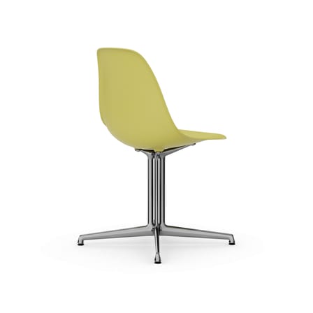Sedia RE DSL - Eames Plastic Side Chair materiale plastico giallo / (1950) - Foot La Fonda / Riciclato - Vitra
