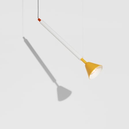 Suspension Pyl métal multicolore / Ø 21,6 x H 110 cm - Orientable - Petite Friture