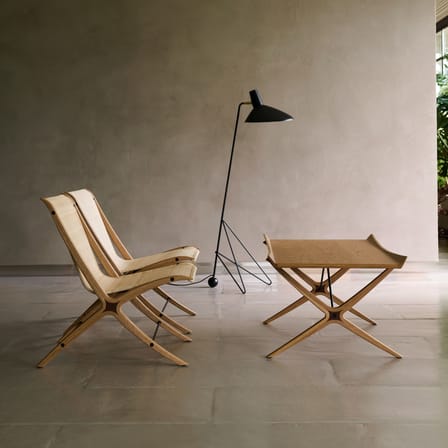 Table basse X HM13 bois naturel / Réédition 1959 - 120 x 61 x H 47 cm - &tradition