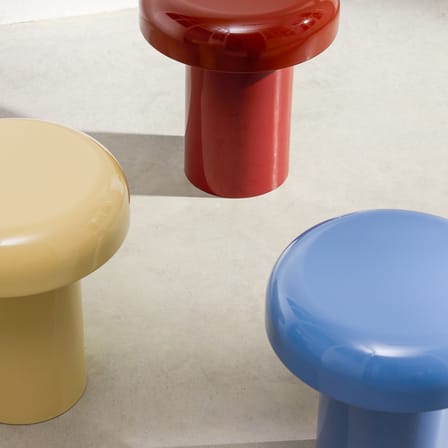 Table d'appoint Miko métal jaune / Ø 40 x H 46 cm - NOO.MA