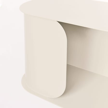Table de chevet murale Steel métal beige / L 40 cm - NOBODINOZ