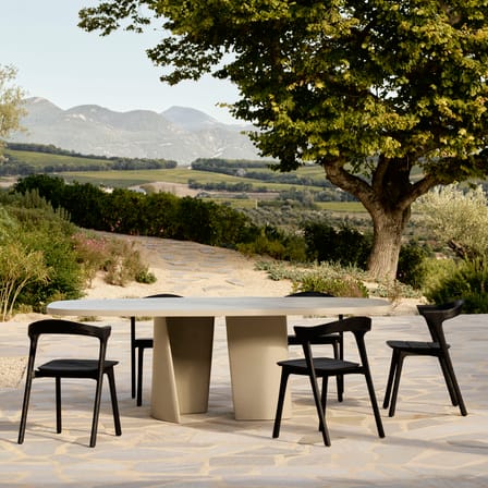 Table ovale Canyon Outdoor pierre gris / 230 x 115 cm - Béton - Ethnicraft