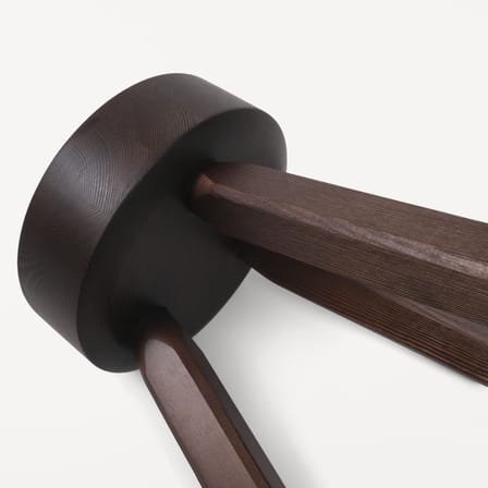 Tabouret AML bois marron / Ø 32,5 x H 32,5 cm - Frama 