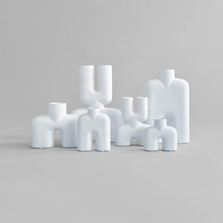 Vase Cobra Tall Mini céramique blanc / L 18 x H 23 cm - 101 COPENHAGEN