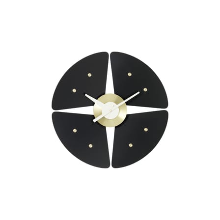 Petal Clock Wall clock metal black / By George Nelson, 1948-1960 / Ø 44.8 cm - Vitra