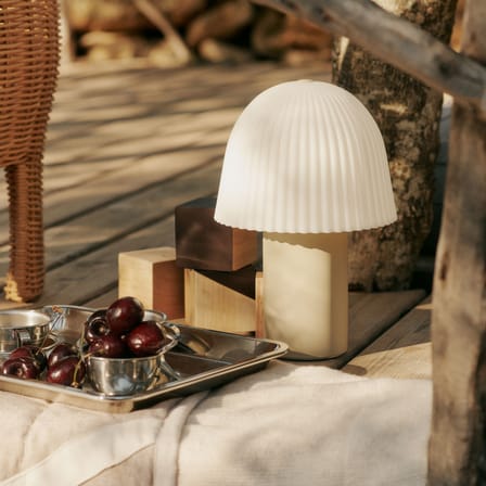 Frill Wireless rechargeable lamp plastic material beige - Ferm Living