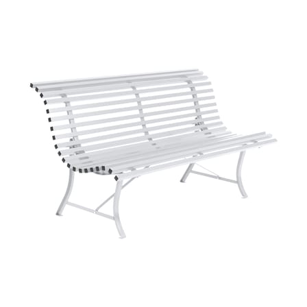 Banc avec dossier Louisiane métal blanc / L 150 cm - Métal - Fermob