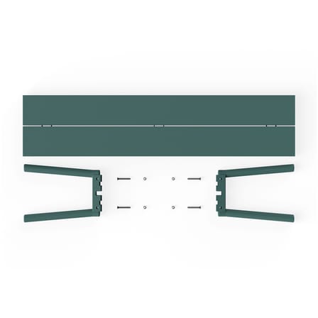 Banc Fred's métal vert / L 160 cm - 3 places - Fatboy