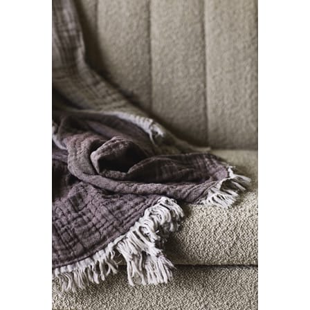 Canapé droit Loafer SC25 tissu blanc beige / L 150 cm - Tissu bouclé - &tradition