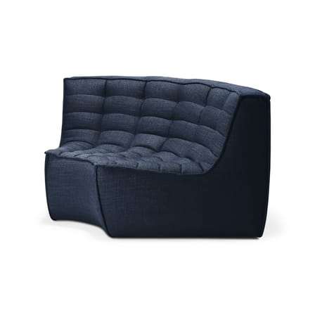 Canapé d'angle N701 tissu gris / Module d'angle arrondi 90° - L 120 cm / Coton recyclé - Ethnicraft