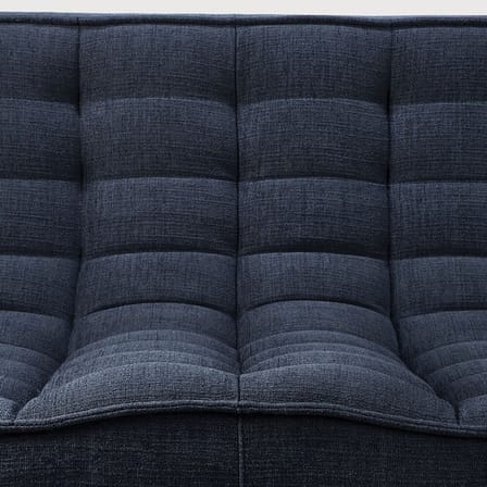 Canapé droit N701 tissu gris / 3 places - L 210 cm - Ethnicraft
