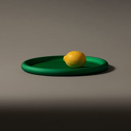 Centre de table Discolo métal vert / Federico Angi, 2023 - Ø 34 cm - Alessi