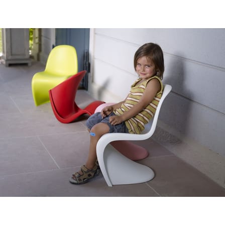 Chaise enfant Panton Junior plastique blanc / By Verner Panton, 1959 - Vitra