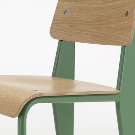 Chaise Standard vert bois naturel / Jean prouvé, 1934 - Vitra