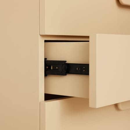 Commode Spacious bois beige / L 80 x P 40,5 x H 98 cm - HK LIVING