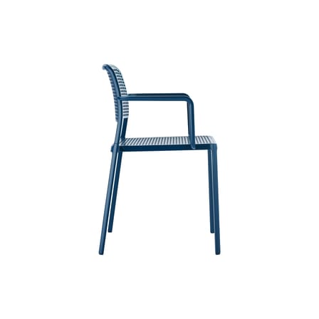 Fauteuil de repas empilable Audrey plastique bleu - Kartell