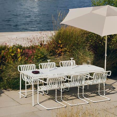 Fauteuil de repas Palissade Cantilever métal blanc / Large - Hay