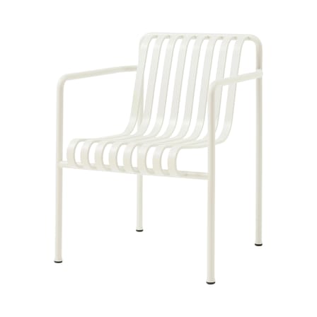 Fauteuil empilable Palissade Dining Large métal blanc / Bouroullec, 2016 - Hay