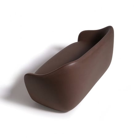 Gartensofa 2-Sitzer Reborn plastikmaterial braun / L 165 cm - 100% recycelt - Slide