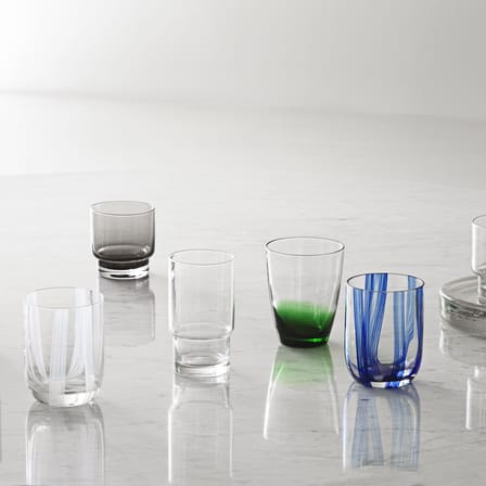 Stripe Glass glass blue / 39 cl - Hand-painted - Normann Copenhagen