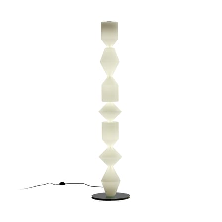 Lampadaire Costantina Opal verre blanc / LED - H 178 cm - Mogg