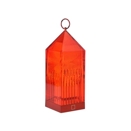 Lampe extérieur sans fil rechageable Lantern LED rouge / Fabio Novembre, 2017 - Recyclé - Kartell