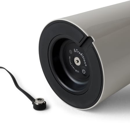 Lampe sans fil rechargeable Caret MF1 métal gris / H 22 cm - &tradition