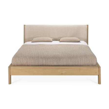 Lit double PI / Tête de lit tapissée - Pour matelas 180 x 200 cm - Ethnicraft