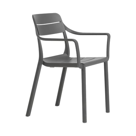 Poltrona impilabile Cassia corian grigio - NARDI