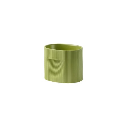 Pot de fleurs Ridge céramique vert / L 18,5 x P 14,5 x H 15,2 cm - Muuto