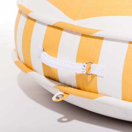 Pouf d'extérieur flottant Canvas tissu jaune - BUSINESS & PLEASURE