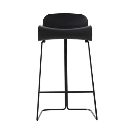 Sgabello bar BCN materiale plastico nero / H 66 cm - Kristalia