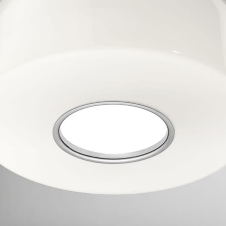 Suspension Bellhop Glass S2 verre argent / Ø 45 x H 25,2 cm - Flos